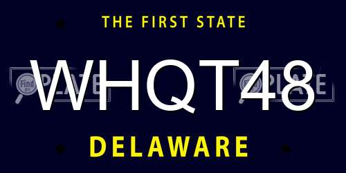 WHQT48 Delaware License Plate