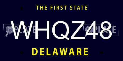 WHQZ48 Delaware License Plate