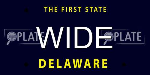 WIDE Delaware License Plate