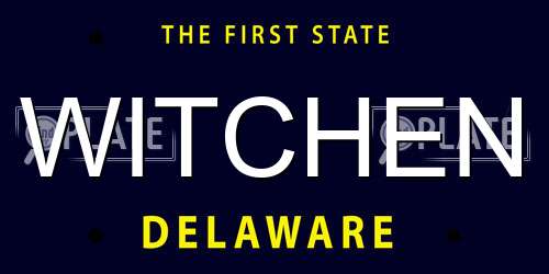 WITCHEN Delaware License Plate