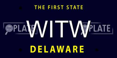 WITW Delaware License Plate