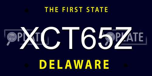 XCT65Z Delaware License Plate