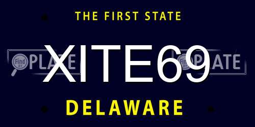 XITE69 Delaware License Plate