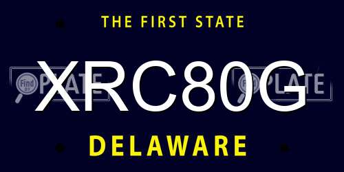XRC80G Delaware License Plate