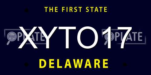 XYTO17 Delaware License Plate
