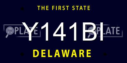 Y141BI Delaware License Plate