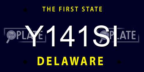 Y141SI Delaware License Plate