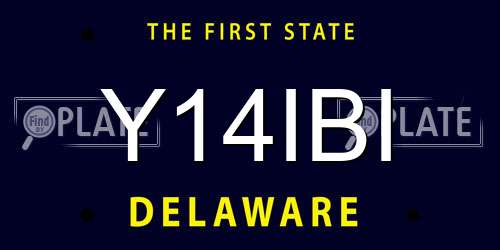 Y14IBI Delaware License Plate