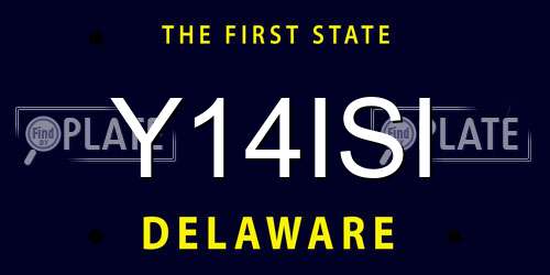 Y14ISI Delaware License Plate