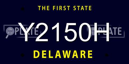 Y2150H Delaware License Plate