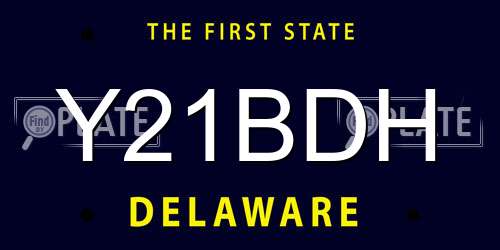 Y21BDH Delaware License Plate