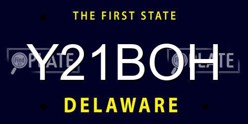 Y21BOH Delaware License Plate