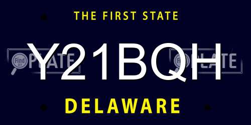 Y21BQH Delaware License Plate