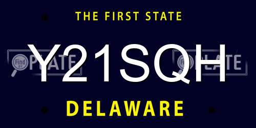 Y21SQH Delaware License Plate