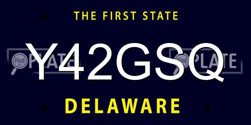 Y42GSQ Delaware License Plate
