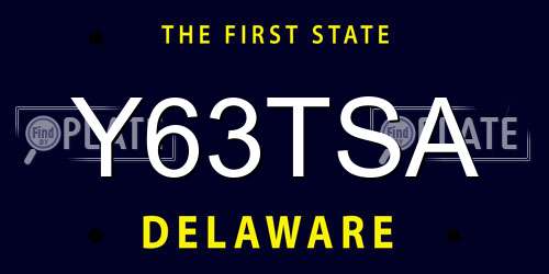 Y63TSA Delaware License Plate
