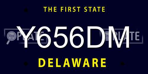 Y656DM Delaware License Plate