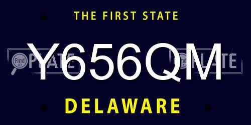 Y656QM Delaware License Plate