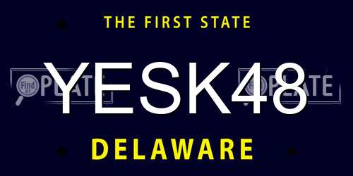 YESK48 Delaware License Plate