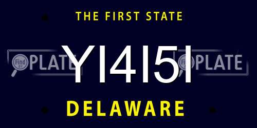 YI4I5I Delaware License Plate