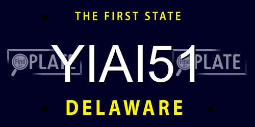 YIAI51 Delaware License Plate