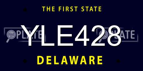 YLE428 Delaware License Plate
