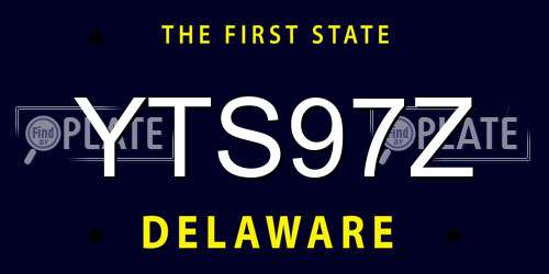 YTS97Z Delaware License Plate