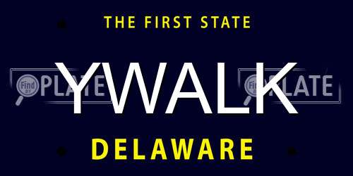 YWALK Delaware License Plate