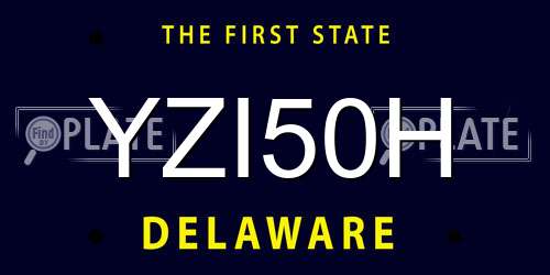 YZI50H Delaware License Plate