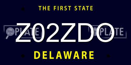 Z02ZDO Delaware License Plate