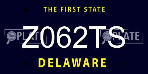 Z062TS Delaware License Plate