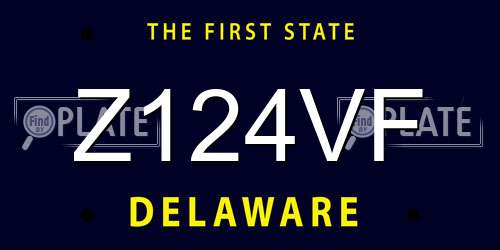 Z124VF Delaware License Plate