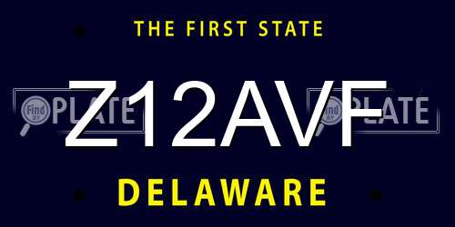 Z12AVF Delaware License Plate