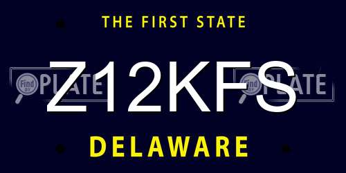Z12KFS Delaware License Plate