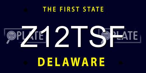 Z12TSF Delaware License Plate