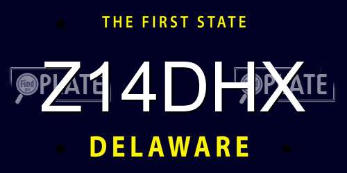 Z14DHX Delaware License Plate