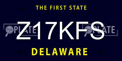 Z17KFS Delaware License Plate