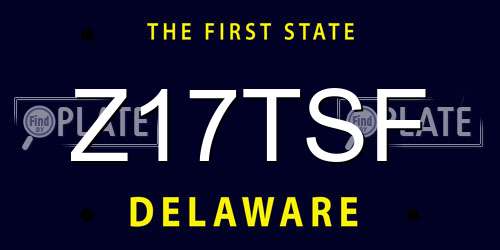 Z17TSF Delaware License Plate