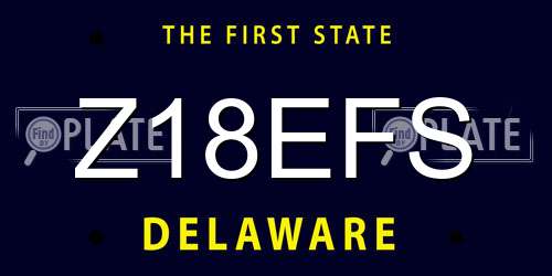 Z18EFS Delaware License Plate