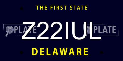 Z22IUL Delaware License Plate