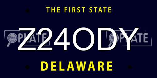 Z24ODY Delaware License Plate