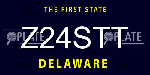 Z24STT Delaware License Plate