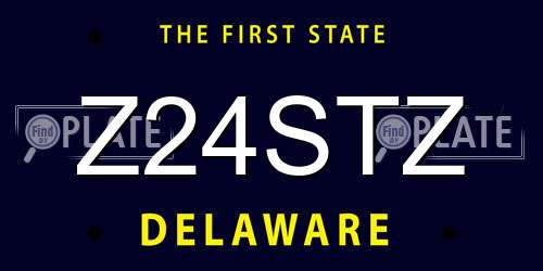 Z24STZ Delaware License Plate