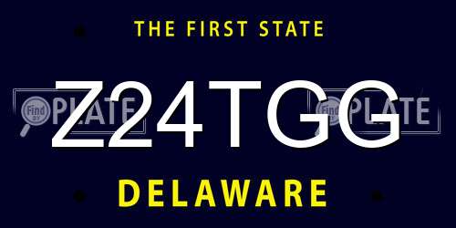 Z24TGG Delaware License Plate