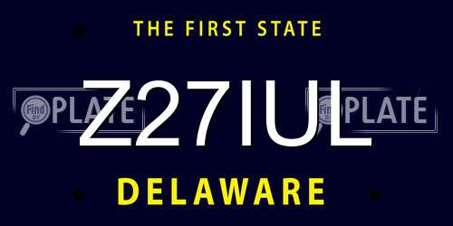 Z27IUL Delaware License Plate