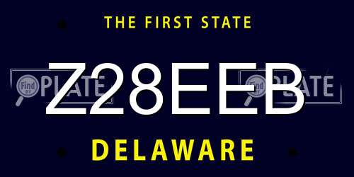 Z28EEB Delaware License Plate