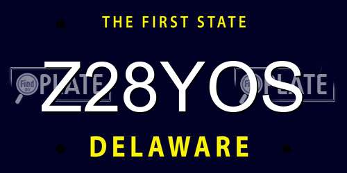 Z28YOS Delaware License Plate