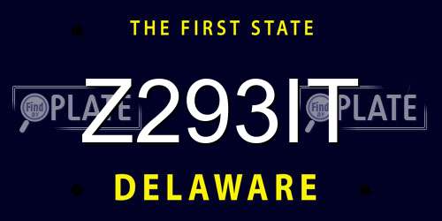 Z293IT Delaware License Plate