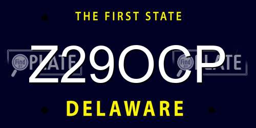 Z29OCP Delaware License Plate