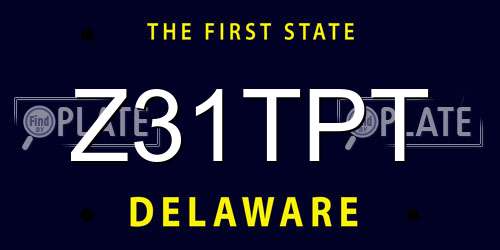Z31TPT Delaware License Plate